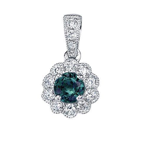 393776 - 98831-PAL - Alexandrite and Diamond Pendant